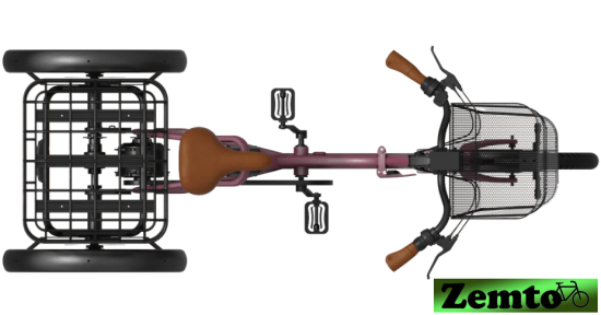 NEU: Elektro Dreirad Mini Zemto Triogo Lux, 20 Zoll Wein-rot matt